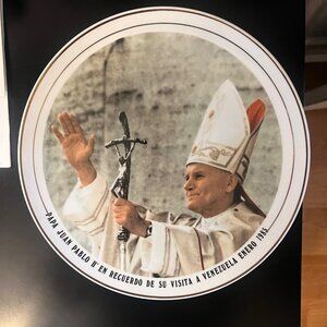 Commemorative Plate – Pope John Paul II to Venezuela (1985) Tirschenreuth China